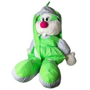 Goffa Intl Corp Bunny Rabbit Plush 45” Green Nylon Easter Pillow Stuffed Animal